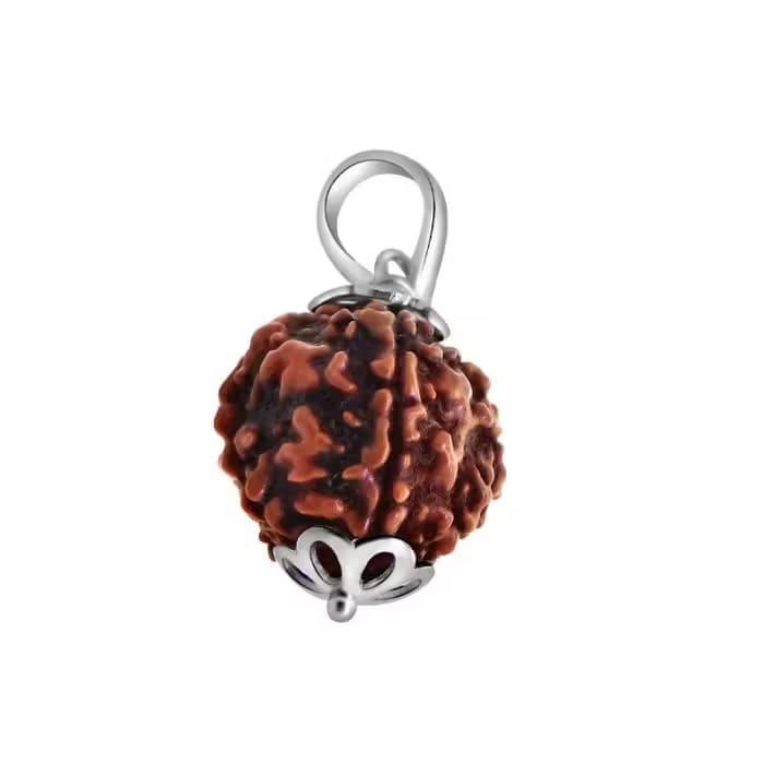 5 Mukhi Rudraksha Silver Pendant