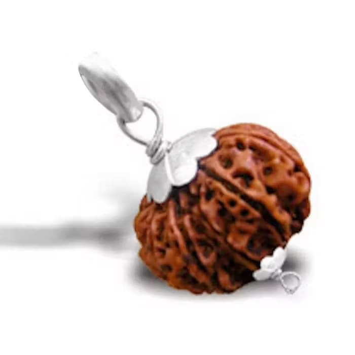 8 Mukhi Rudraksha Silver Pendant