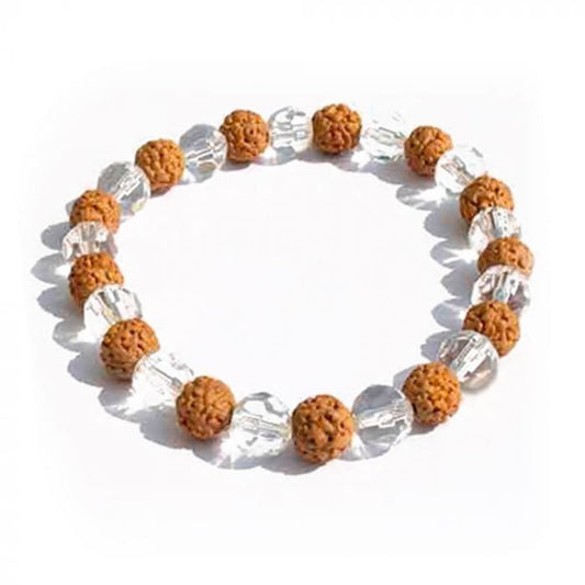 8 mukhi Rudraksha & Sphatik Crystal Bracelet