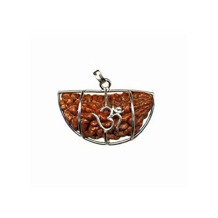 1 Mukhi Rudraksha Silver Pendant